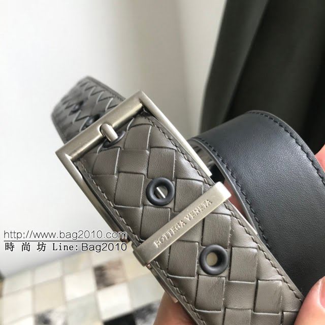 BV男士皮帶 寶緹嘉手工編織雙面牛皮腰帶  jjp1549